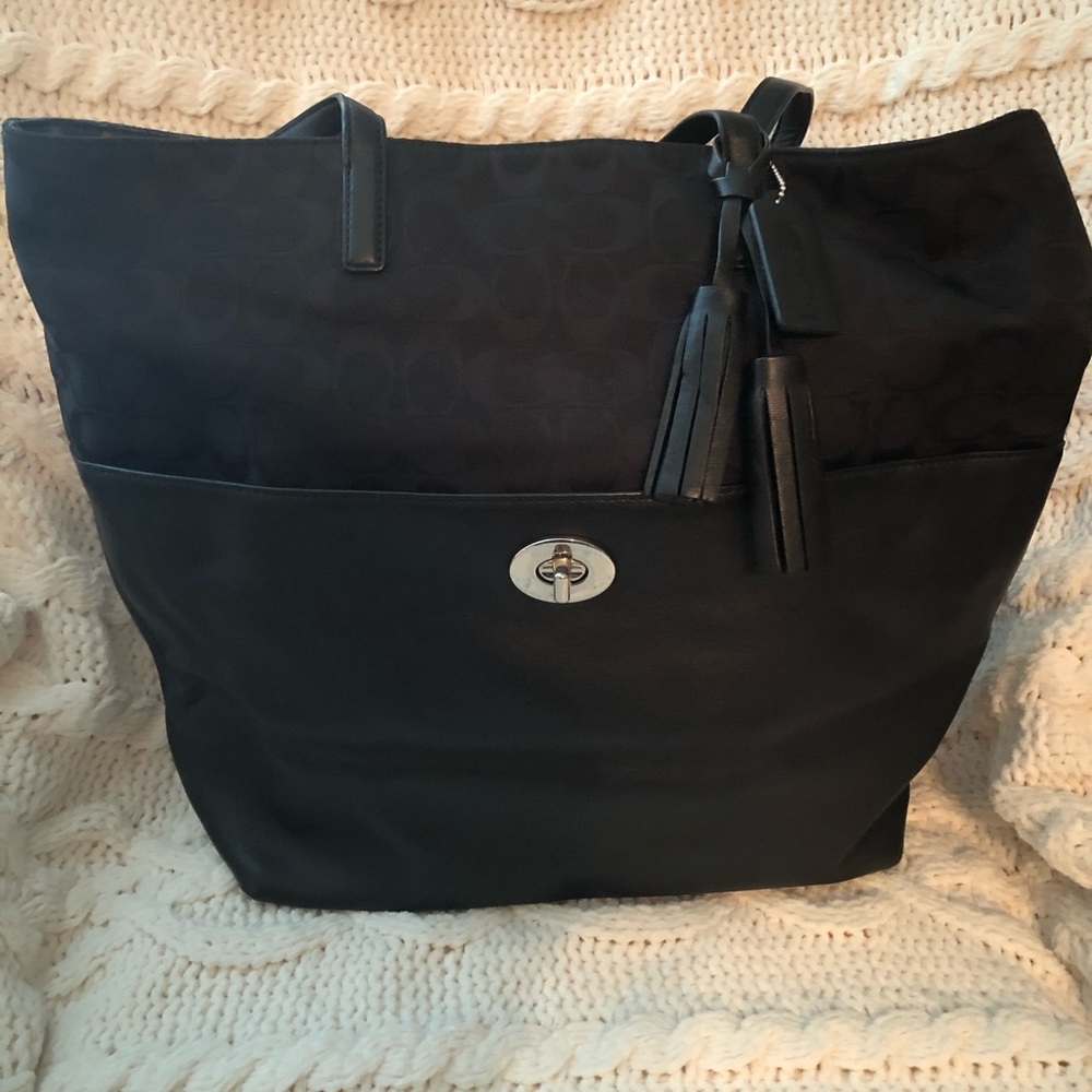 Coach Legacy Signature Turnlock Tote